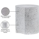  Meridian Dimple White Iron End Table IMAGE 5