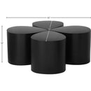  Meridian Petal Black Iron 4 pc Coffee Table IMAGE 7