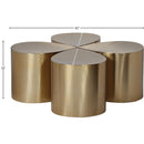  Meridian Petal Gold Iron 4 pc Coffee Table IMAGE 7