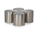  Meridian Petal Silver Iron 4 pc Coffee Table IMAGE 1