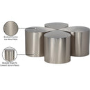  Meridian Petal Silver Iron 4 pc Coffee Table IMAGE 6