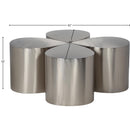  Meridian Petal Silver Iron 4 pc Coffee Table IMAGE 7
