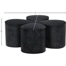  Meridian Petal Black Iron 4 pc Coffee Table IMAGE 7