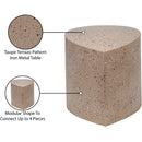  Meridian Petal Taupe Iron Coffee Table IMAGE 6