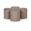  Meridian Petal Taupe Iron 4 pc Coffee Table IMAGE 1