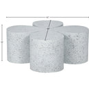  Meridian Petal White Iron 4 pc Coffee Table IMAGE 7