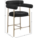  Color_Black/ Gold -- Meridian Blake Counter Height Stool IMAGE 10