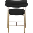Meridian Blake Black Boucle Fabric Counter Stool IMAGE 2