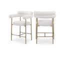  Color_Cream/ Gold -- Blake Cream Boucle Fabric Upholstered Counter Stool IMAGE 1