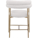  Color_Cream/ Gold -- Blake Cream Boucle Fabric Upholstered Counter Stool IMAGE 2