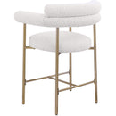  Color_Cream/ Gold -- Blake Cream Boucle Fabric Upholstered Counter Stool IMAGE 4