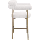  Color_Cream/ Gold -- Blake Cream Boucle Fabric Upholstered Counter Stool IMAGE 6
