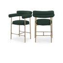Meridian Blake Green Boucle Fabric Counter Stool IMAGE 1