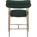  Color_Gold/ Green -- Blake Green Boucle Fabric Upholstered Counter Stool IMAGE 2