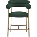 Meridian Blake Green Boucle Fabric Counter Stool IMAGE 5