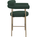 Color_Gold/ Green -- Blake Green Boucle Fabric Upholstered Counter Stool IMAGE 6