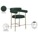 Meridian Blake Green Boucle Fabric Counter Stool IMAGE 9