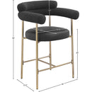  Color_Black/ Gold -- Meridian Blake Counter Height Stool IMAGE 10