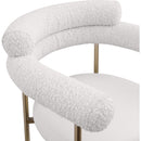  Color_Cream/ Gold -- Blake Cream Vegan Leather And Boucle Fabric Upholstered Counter Stool IMAGE 7
