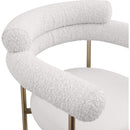 Meridian Blake Cream Boucle Fabric / Vegan Leather Counter Stool IMAGE 7