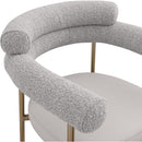 Meridian Blake Taupe Boucle Fabric / Vegan Leather Counter Stool IMAGE 7