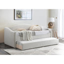  Meridian Arlo Cream Boucle Fabric Upholstered Twin Daybed IMAGE 2