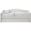  Meridian Arlo Cream Boucle Fabric Upholstered Twin Daybed IMAGE 3