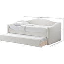  Meridian Arlo Cream Boucle Fabric Upholstered Twin Daybed IMAGE 7