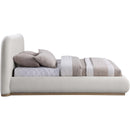  Size_King -- Vaughn Cream Linen Textured Fabric Upholstered King Bed IMAGE 4