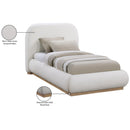  Size_Twin -- Vaughn Cream Linen Textured Fabric Upholstered Twin Bed IMAGE 10