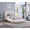  Size_Twin -- Vaughn Cream Linen Textured Fabric Upholstered Twin Bed IMAGE 2