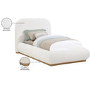  Size_Twin -- Vaughn Cream Boucle Fabric Upholstered Twin Bed IMAGE 9