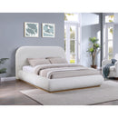  Color_Cream/ Natural Size_Full -- Vaughn Cream Chenille Fabric Upholstered Full Bed IMAGE 2