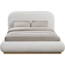  Color_Cream/ Natural Size_Full -- Vaughn Cream Chenille Fabric Upholstered Full Bed IMAGE 3