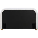 Color_Cream/ Natural Size_Full -- Vaughn Cream Chenille Fabric Upholstered Full Bed IMAGE 5