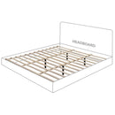  Color_Cream/ Natural  Size_King  -- Vaughn Cream Chenille Fabric Upholstered King Bed IMAGE 8