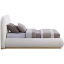  Color_Cream/ Natural  Size_Twin  -- Vaughn Cream Chenille Fabric Upholstered Twin Bed IMAGE 4