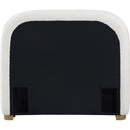  Color_Cream/ Natural  Size_Twin  -- Vaughn Cream Chenille Fabric Upholstered Twin Bed IMAGE 5