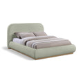  Color_Green/ Natural  Size_Full  -- Vaughn Mint Chenille Fabric Upholstered Full Bed IMAGE 1