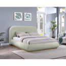  Color_Green/ Natural  Size_Full  -- Vaughn Mint Chenille Fabric Upholstered Full Bed IMAGE 2