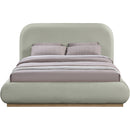  Color_Green/ Natural  Size_Full  -- Vaughn Mint Chenille Fabric Upholstered Full Bed IMAGE 3