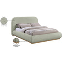  Color_Green/ Natural  Size_Full  -- Vaughn Mint Chenille Fabric Upholstered Full Bed IMAGE 9