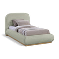  Color_Green/ Natural Size_Twin -- Vaughn Mint Chenille Fabric Upholstered Twin Bed IMAGE 1
