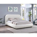  Size_Queen -- Vaughn Cream Linen Textured Fabric Upholstered Queen Bed IMAGE 2