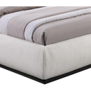  Size_Queen -- Vaughn Cream Linen Textured Fabric Upholstered Queen Bed IMAGE 6