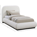  Size_Twin -- Vaughn Cream Linen Textured Fabric Upholstered Twin Bed IMAGE 10