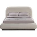  Color_Beige/ Black  Size_Queen  -- Vaughn Beige Chenille Fabric Upholstered Queen Bed IMAGE 3
