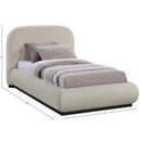  Color_Beige/ Black  Size_Twin  -- Vaughn Beige Chenille Fabric Upholstered Twin Bed IMAGE 10