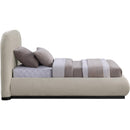  Color_Beige/ Black  Size_Twin  -- Vaughn Beige Chenille Fabric Upholstered Twin Bed IMAGE 4