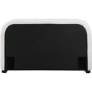  Color_Black/ Cream  Size_Full  -- Vaughn Cream Chenille Fabric Upholstered Full Bed IMAGE 5